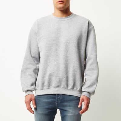 Grey crew neck sweatshirt